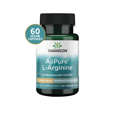 Swanson L-Arginina AjiPure Grado Farmacéutico 500 mg · 60 Cápsulas