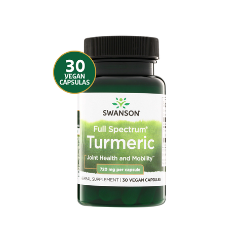 Swanson Cúrcuma Full Spectrum · 30 Cápsulas Veganas