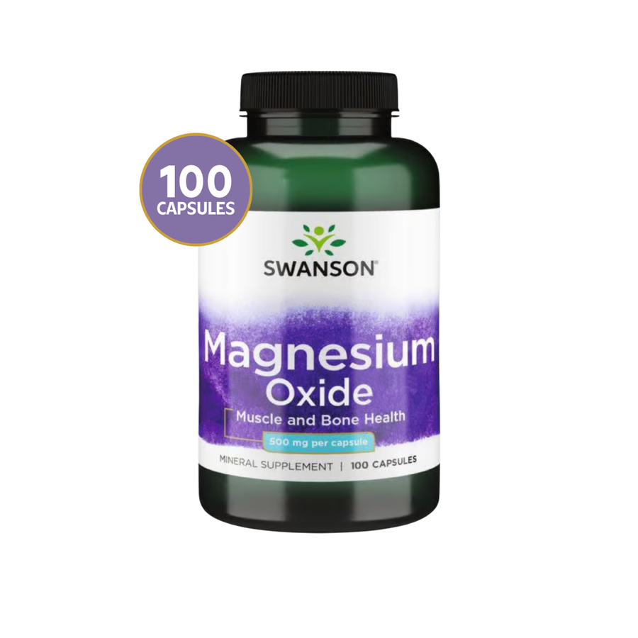 Swanson Óxido de Magnesio 500 mg · 100 Cápsulas