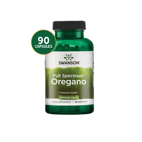 Swanson Orégano Full Spectrum 450 mg · 90 Cápsulas