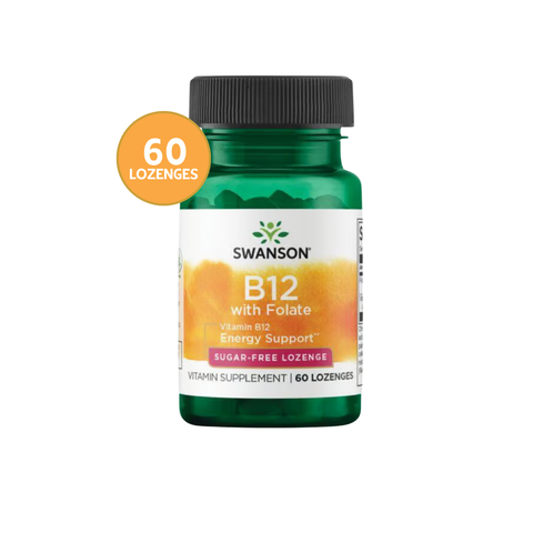 Swanson Vitamina B12 con Folato · 60 Comprimidos Sublinguales