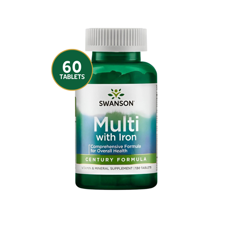 Swanson Multivitamínico con Hierro · 130 Tabletas