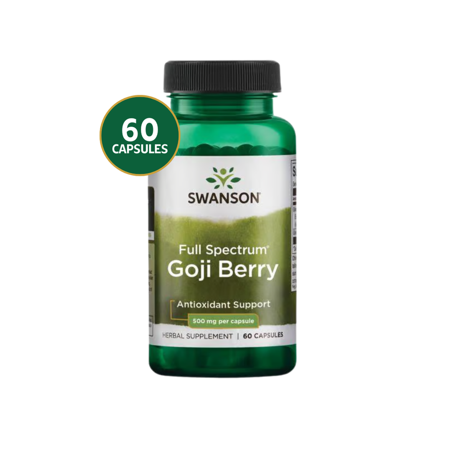 Swanson Goji Berry Full Spectrum 500 mg · 60 Cápsulas