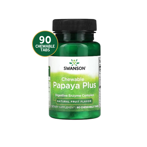 Swanson Papaya Plus Enzimas Digestivas · 90 Tabletas Masticables
