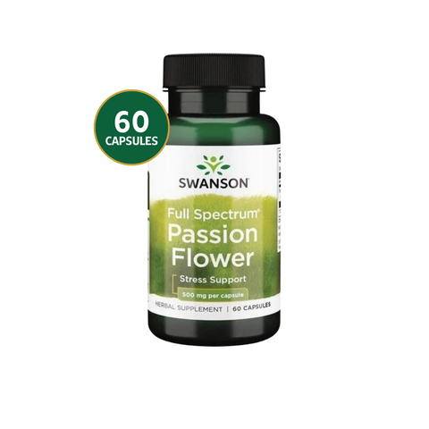 Swanson Pasiflora Passion Flower 500 mg · 60 Cápsulas