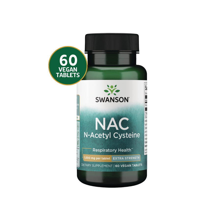 Swanson NAC N-Acetil Cisteína 1.000 mg · 60 Tabletas