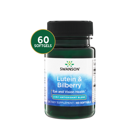 Swanson Luteína + Bilberry 2 en 1 · 60 Softgels
