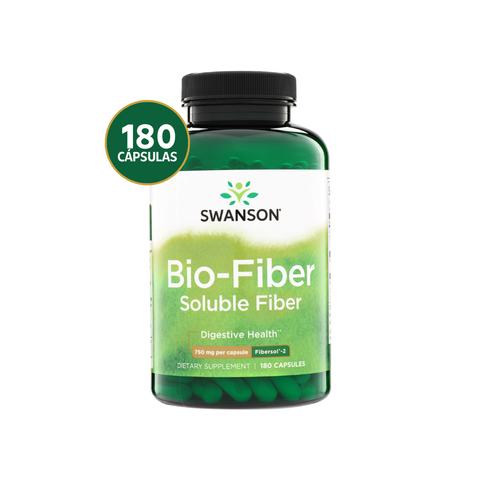 Swanson Bio Fiber Fibra Soluble 750 mg · 180 Cápsulas