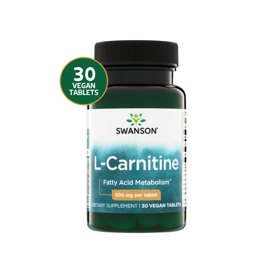 Swanson L-Carnitina 500 mg · 30 Cápsulas Veganas