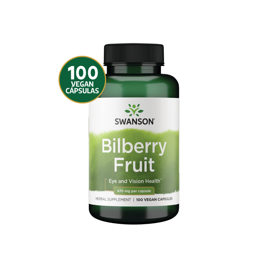 Swanson Arándano Bilberry 470 mg · 100 Cápsulas Veganas