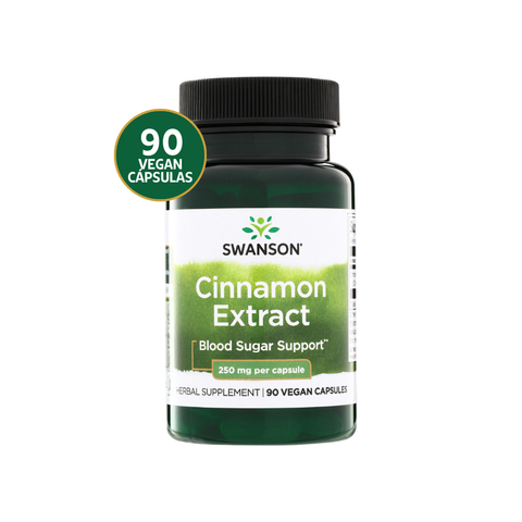 Swanson Canela Extracto 250 mg · 90 Cápsulas Veganas
