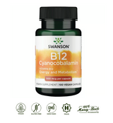 Swanson Vitamina B12 Cianocobalamina 500 mcg · 100 Cápsulas