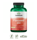 Swanson Aceite de Linaza · 100 Softgels · Omega 3 Vegetal y Salud Cardiovascular