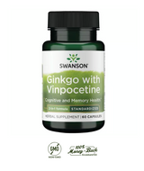Swanson Ginkgo Biloba + Vinpocetina · 60 Cápsulas
