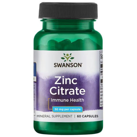 Swanson Citrato de Zinc 50 mg · 60 Cápsulas