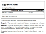 Swanson N-Acetil L-Tirosina 350 mg · 60 Cápsulas