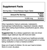 Swanson Biotin 10.000mcg 60 Cápsulas Veganas